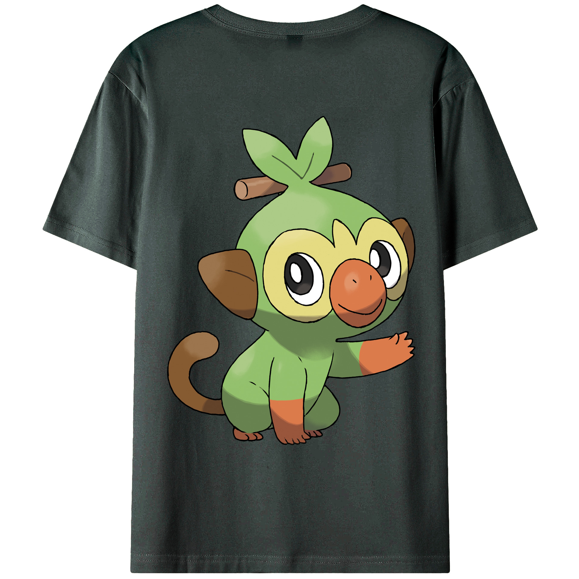 （画像用） ポケットモンスター Pokémon 綿100％ メンズ半袖Tシャツ（バックプリント） 通気性